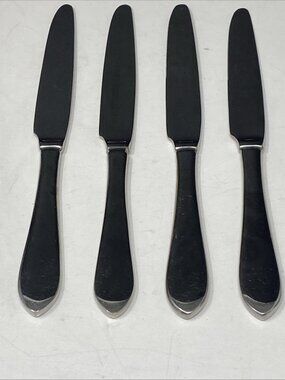 Set Of 4 Cambridge West Satin Stainless Dinner Knives 9”